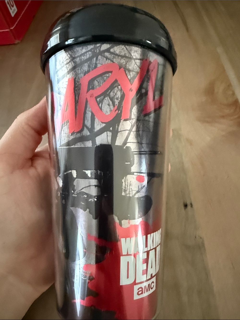 AMC The Walking Dead Black & Red Travel Tumbler